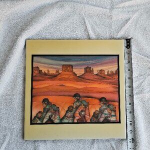 Native American Indians Monument Valley ~12" x 12" Tile Art Amado Pena Artist